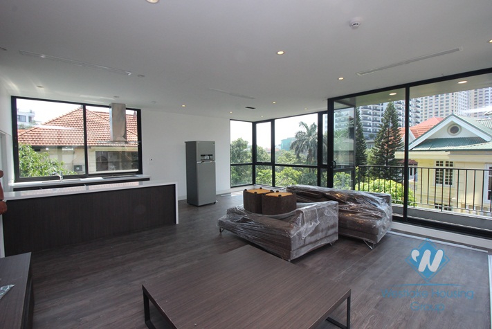 Glass wall 2 bedrooms apartment for rent in Tay Ho.